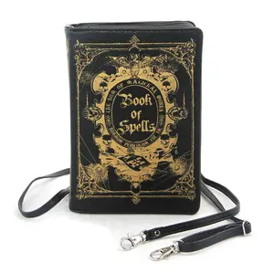 Curious Cottage Goods Book of Spells Book Clutch Bag