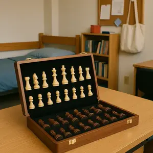 Wooden Chess Set with Storage – Classic Gift for Family Game Night