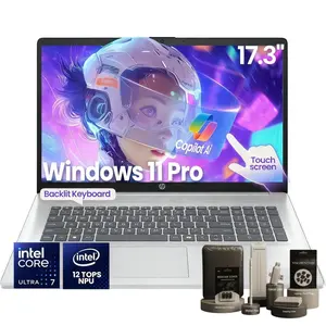 HP 17-inch Touchscreen Business Laptop · Intel 12-Core Ultra 7 255U · 12 NPU Tops · AI Copilot Ready · HD+ Display · Backlit KB · Privacy Camera · Win 11 Pro · w/Accessory (Up to 64GB DDR5 | 2TB SSD)