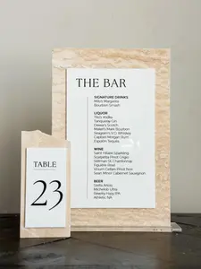 Luxury Travertine Table Numbers