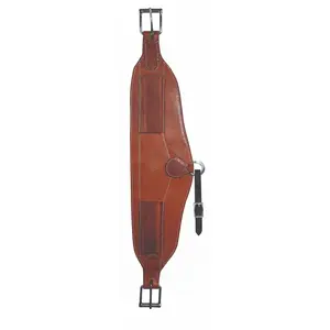 Professional's Choice Harness Leather Doubled and Stitched Rear Flank Cinch for Roping - 3-Inch Width