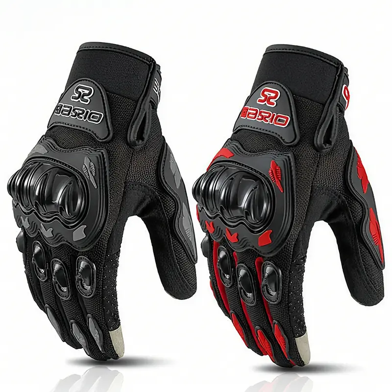 1 Pair Breathable Full-Fingered Cycling Gloves, Motorcycle Riding Gloves with Anti-Slip Wear-Resistant Touchscreen Function, Suitable for Cycling, Rock Climbing, Truck Driver Gloves, Protective Gloves, Motorcycle Gear, Motobike Riders Gear