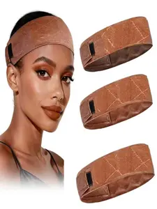 3 Pack Wig Grip Band, Velvet Wig Grips, Adjustable Headband, Soft Headband, Stay Put No Slip, Edge Saver, Comfortable Hair Accessory