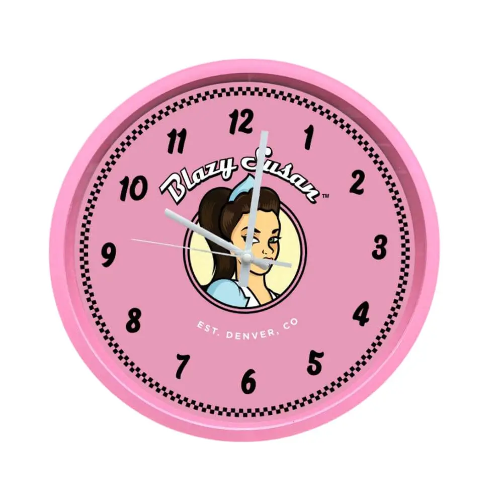 Blazy Susan Pink or Black Wall Clock | Decorative Home Accessory Blazy Susan Pink or Black Wall Clock | Decorative Home Accessory