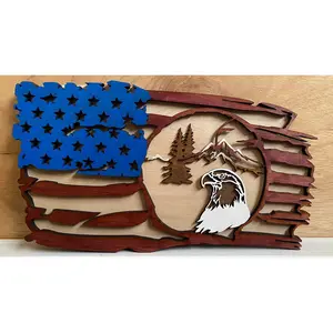 Flag Layered with Eagle