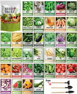 35-Variety Vegetable Seeds Pack + FREE 3-Piece Gardening Tools – Perfect for Backyard & Raised Bed Gardening