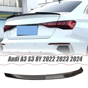 MUTUSAISI Rear trunk lip spoiler wing For Audi A3 S3 8Y 2022 2023 2024 Decklid Lip Exterior Accessories
