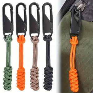 6pcs Heavy-Duty Braided Zipper Pulls with Metal Sliders, Replaceable Design Zipper Handles for Backpacks & Bags, Available in Multiple Colors