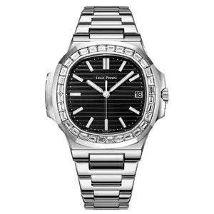 [X]BlackStyleMen'sAutomaticMechanicalWatchBusinessCasualWaterproofWatchBlackHigh-EndDialLuminous