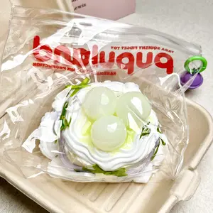 【Buy 3 get 1 free】Green Grape Taro Cake tabba squishies kidstoysFood-Grade Silicone Slow-Rising Rebound Squishy Fidget Toys for Stress Relief - Soft Squeeze Toys with Thick Creamy Slime Texture, Handmade Non-Toxic Sensory Toys