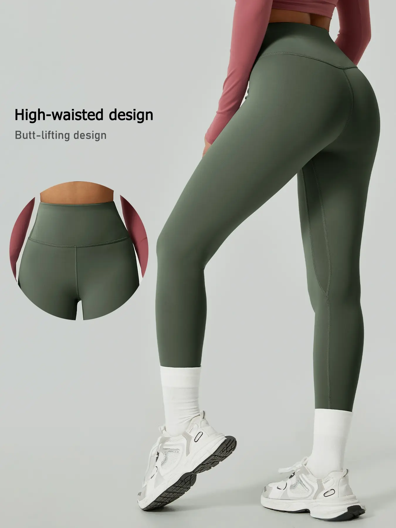 Women's Soft Stretchy High Waist Abdomen Control Yoga Pants, Activewear Bottoms, Tight-Fitting Gym Training Long Pants, Outdoor Running Cycling Hiking Sportswear, Activewear for Fitness, Gym Workout Sportswear