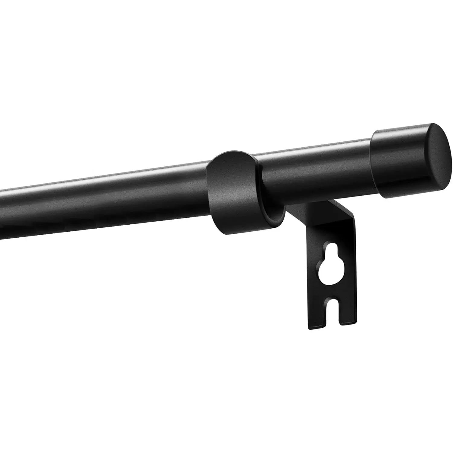 Black Curtain Rods for Windows 30 to 116 Inch,5/8 Inch Small Curtain Rod Set With Brackets