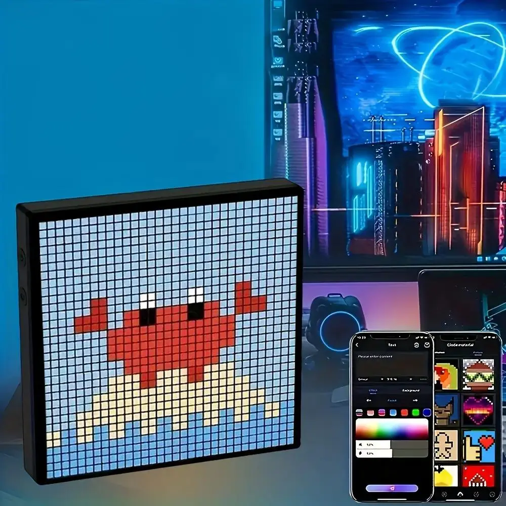 LED Pixel Display, 1 Count Desktop Programmable LED Screen ...