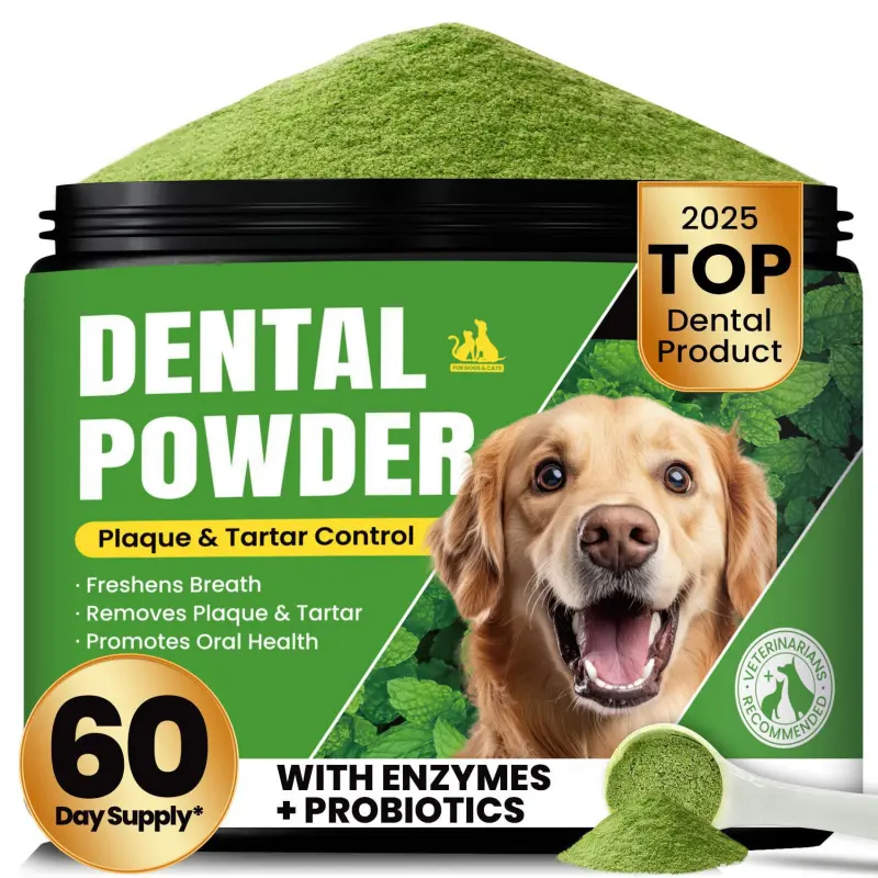 Vet-Recommended!Pet dental powder with 60-day supply , easily removes tartar and plaque-150g Vet-Recommended!Pet dental powder with 60-day supply , easily removes tartar and plaque-150g