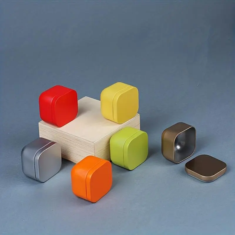 1pc Portable Mini Tea Cans, Portable Small Cans, Empty Cans, Tea Boxes, Color Storage Boxes, Diy Scented Candle Boxes
