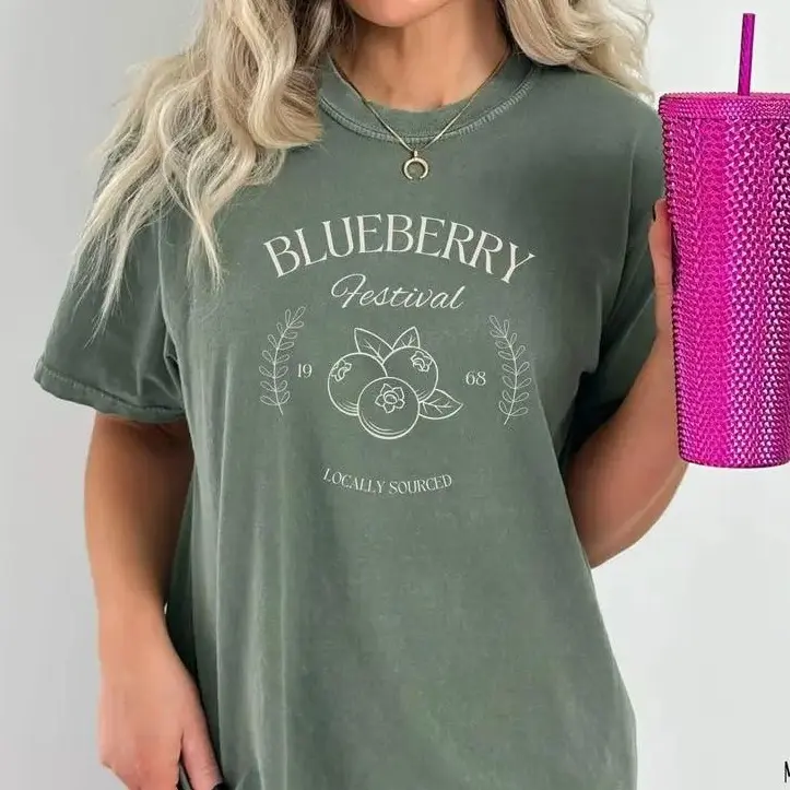 Blueberry Vintage Comfort Colors Shirt, Blueberry Festival Cottagecore Shirt, Blueberry Comfort Colors Shirt, Summer Fruit Blueberry Shirt - TrendWear USA
