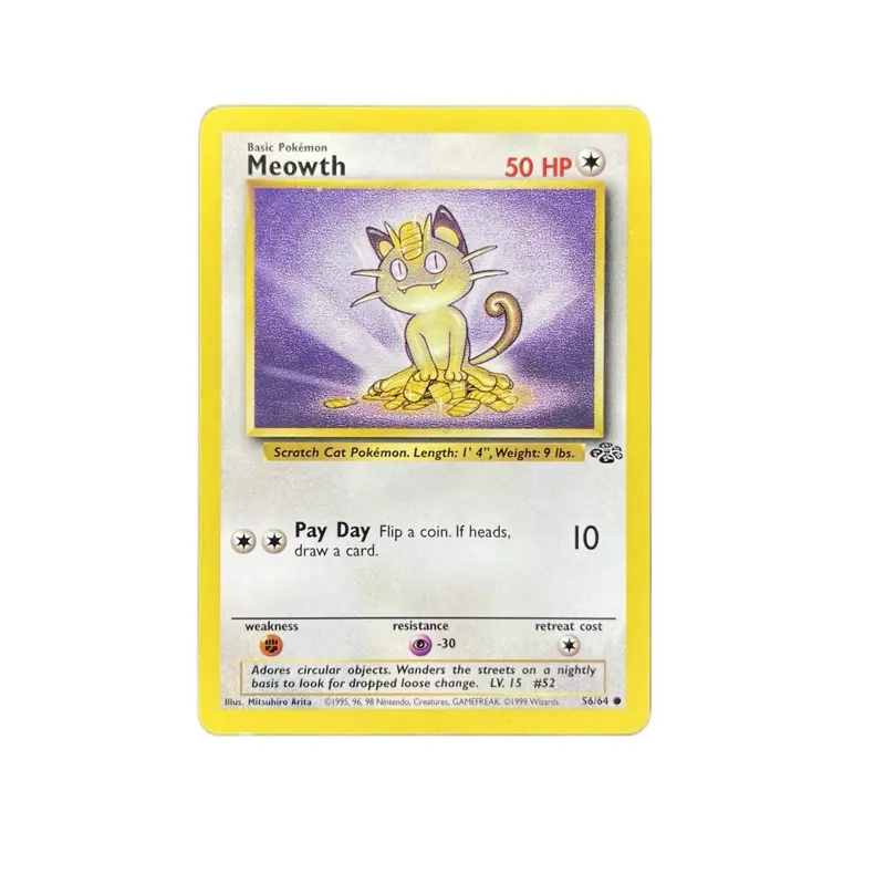 Pokmon Base Jungle Set Meowth 56/64 - TikTok Shop