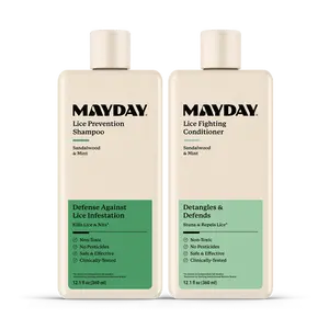 Mayday Ultimate Lice Prevention Bundle - Sandalwood & Mint Shampoo & Conditioner for Daily Use - Clinically Tested, Non-Toxic, Safe & Effective