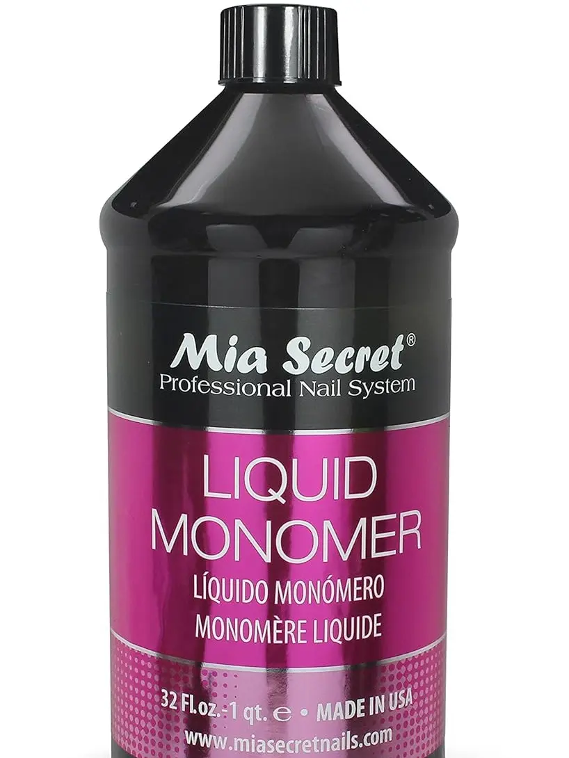 Mia Secret 32oz Professional Liquid Monomer - Salon-Quality Long-Wear Nail Art Supply for DIY Manicure, Extension False Nail Acrylic Powders & Liquids, Cuticle Care - Made in USA