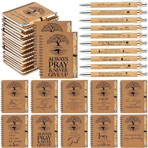80 count/40 Set Mothers Day Christian Gifts Bulk Religious Spiral Notebook with  Verse Pen Prayer Journal Inspirational Notepad for Men Women Church Birthday  Study (English Tree of Life)