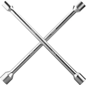 14 Inch Universal Heavy Duty Lug Wrench 4 Way Tire Iron Wrench,  Carbon Steel 4 Way Lug Wrench, Tire Changing Kit for Car Wheel Lug Nuts