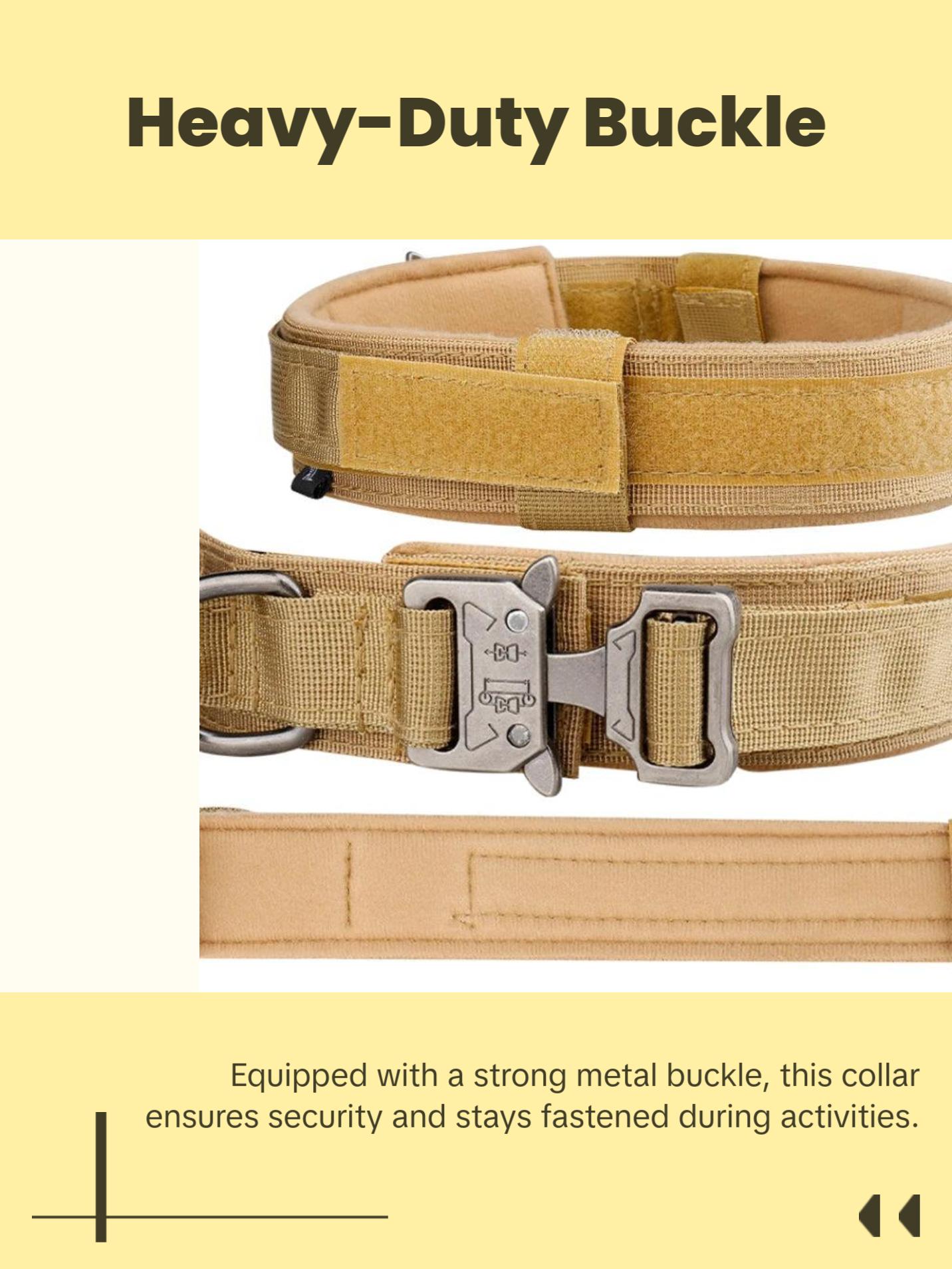 Outdoor Tactical Dog Collar with Metal Buckle for Medium/Large Dogs Outdoor Tactical Dog Collar with Metal Buckle for Medium/Large Dogs
