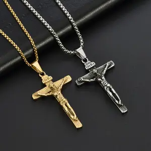Vintage trendy men's cross pendant literary medieval style pendant accessories