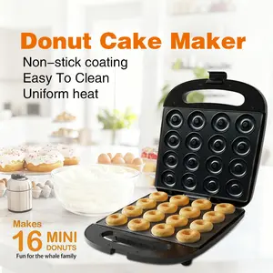 Bestseller Sweet Donut Pancake Cake Maker, 16 Hole Multi Functional Dual Heating Home Baking Machine, Precise Temperature Control, Suitable for Families, Baking Stores, Desserts, Very Suitable for Breakfast, Snacks, Desserts, Etc, Breakfast Appliance