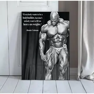 Motivational Quote RONNIE COLEMAN Bodybuilding Gym Poster