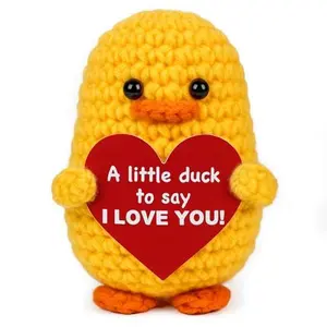 Gifts for Her Him Boyfriend Girlfriend Birthday, Crochet Duck Small for Wedding Anniversary, Romantic I Love You Valentines Day Gifts for Wife Husband Couple Women Men