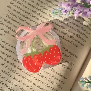 MagSafe Magnetic Phone Kindle E Reader Grip Strawberry Strong Magnetic Attachment, Easy Snap On, Compact & Cute, Durable & Easy to Clean