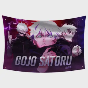 Satoru Gojo Jujutsu Kaisen Flag 3x5ft Anime Flag Tapestry Wall Hanging Tapestry