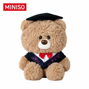 MINISO Guardian Series Giftford Bear Graduation Sitting Plush Toy - Cute Soft Stuffed Bear Doll in Cap and Gown, Soft Cuddly Gift, Stuffed Animal Gift for Kids Graduates, Stuffed Animal Gifts