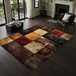 Colorblock Area Rug, Non-slip Soft Floor Mat, Decorative Carpet for Home Living Room Bedroom, Home Decor, Contemporary Rugs
