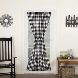Sable Ann Buffalo Check Door Panel Curtain