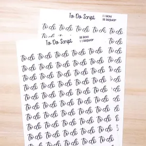 To Do Script Planner Sticker Sheet 55 Stickers Bujo Calligraphy