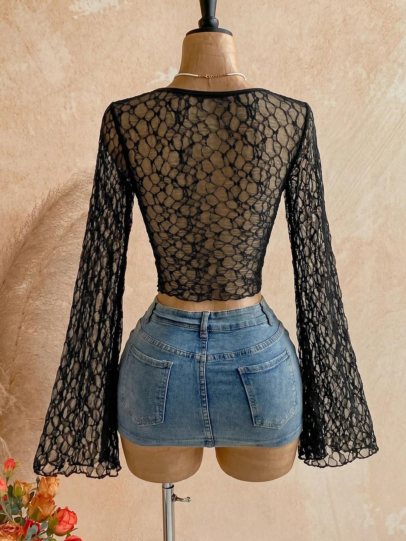 VYNCE Paisley Print Babydoll Long Sleeve Top Sweetheart Neck Summer Fall Fashion Trendy Boho Casual Everyday Blouse For Women