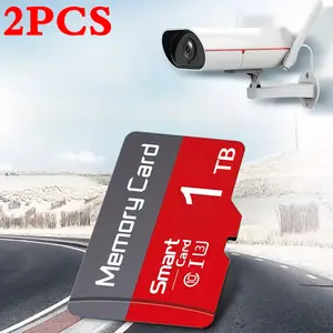 [2 Pack x 1 TB] Micro SD Card Flash Storage | TF / SD Cards with SD Adapter Memory Cards | Compatible with Tablets / Cameras / Phones / Laptops / Computers / Car Stereos / Game Consoles / Speakers Micro TF Surveillance System