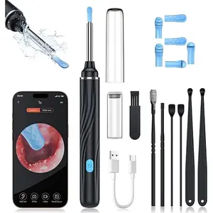 Ear Wax Removal Tool Camera with 1080P HD Camera, 6 Adjustable Brightness Lights, IP67 Waterproof, 6 Silicone Ear Spoon Covers & Comfort Multicolor