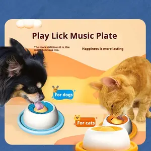 Slow Feeder Bowl for Dogs and Cats, Anti-Slip Design with Lick Ball, Anxiety Relief, Easy Clean, Quick Eating, Busy Pets, 1 Piece