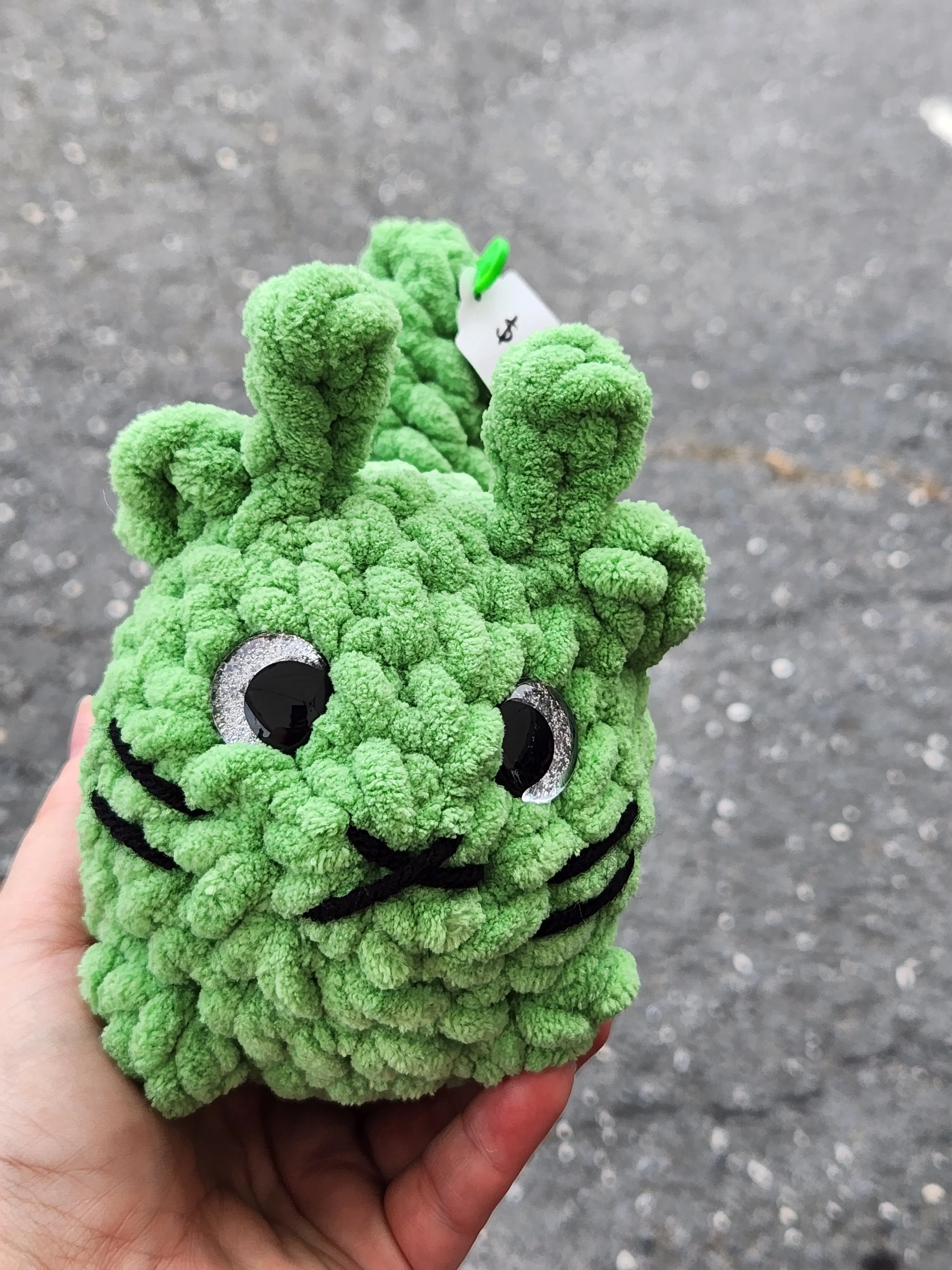 Alien Cat Gleep Glorp Glub Glub Handmade Crochet Plushie, Collectible Stuffed Toy,