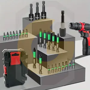 31-Piece Heavy-Duty Impact Drill & Driver Bit Set, S2 Steel Material, Includes Storage Box, Hex Shank Design, Durable Home Repair Tools