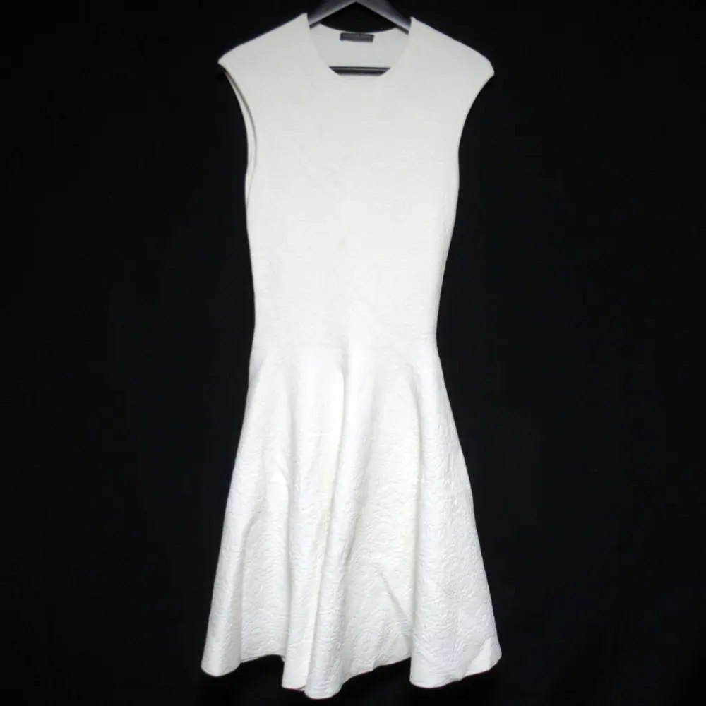 Pre-owned Alexander McQueen Others Small Leather Goods Flower Embossed Long Dress