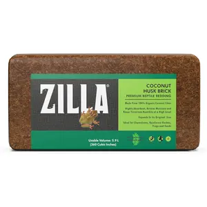 Zilla Coconut Husk Brick, Organic Bedding for Reptiles, Made with 100% Coconut Fiber, Ideal for Tropical Habitats and Egg Incubation