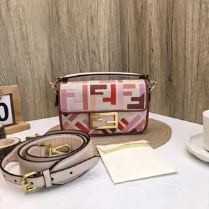 Pre-owned FENDI Baguette – Pink Limited Edition Embroidered FF Bag 866