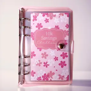 12 Month Savings Challenge Binder, 1 Count A6 10K Savings Binder, 2026 Saving Budget Planner, Money Saving Budget Binder for Home & School & Office For New Year Gift, Planner Notebook