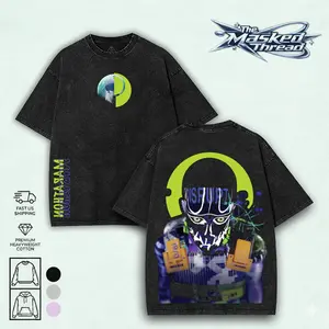 Marathon Game Streetwear Game Merch Gift For Fan, Oversize Unisex Double Printed Washed T-Shirt Menswear Fabric Oversized Seamless Tops