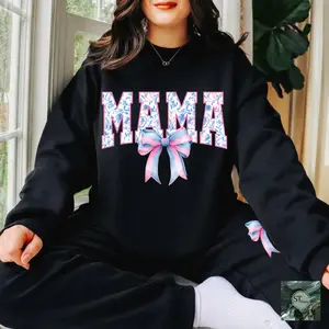 Cotton Candy Mama Bow Sweatshirt or Joggers unisex fit small-5xl