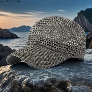 Unisex 2026 Summer Outdoor Sun Hat - Breathable Mesh, Adjustable Snapback Cap, Sun Visor Cap, Ideal for Fishing, Hiking,summervibes