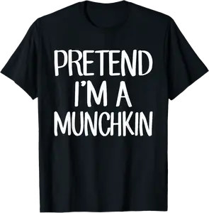 Pretend I'm A Munchkin Costume Family Lazy Easy Halloween T-Shirt - Parkermays Shop 55B0DFVDTTR6